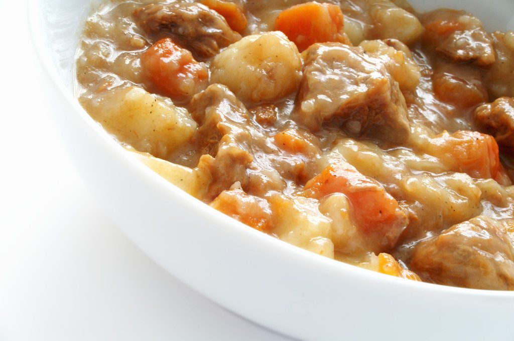 traditional Liverpudlian scouse in white bowl