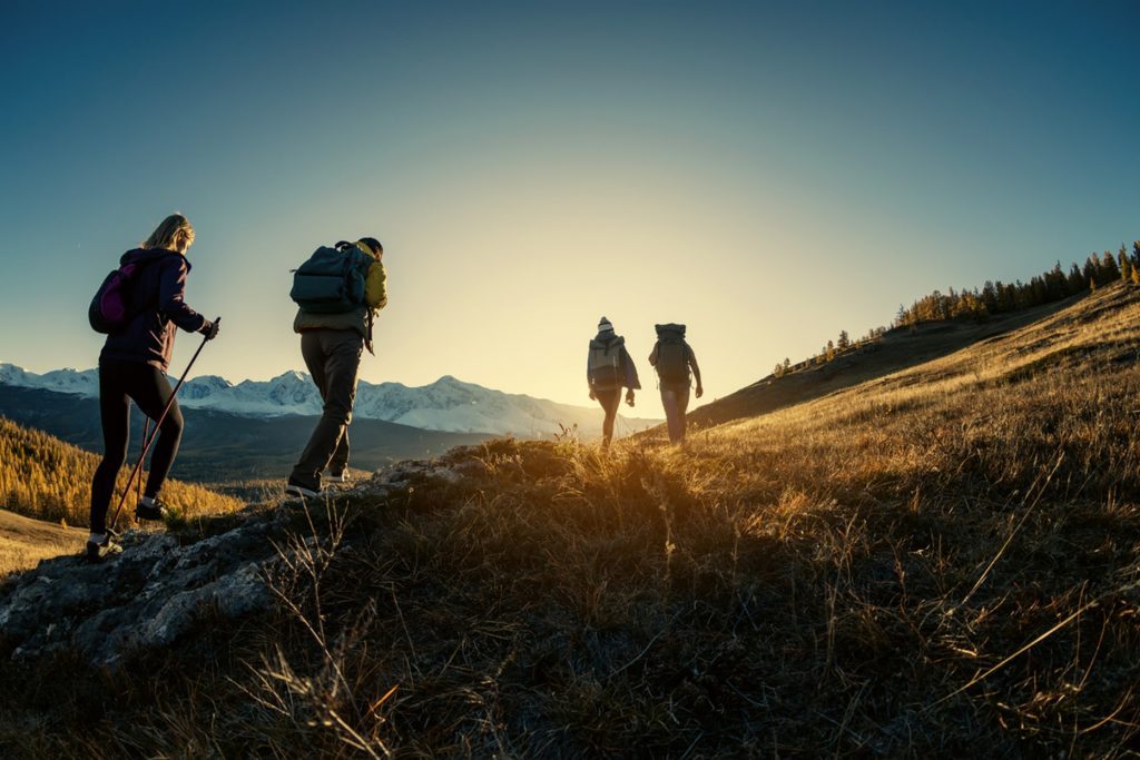 people doing some steep walking 