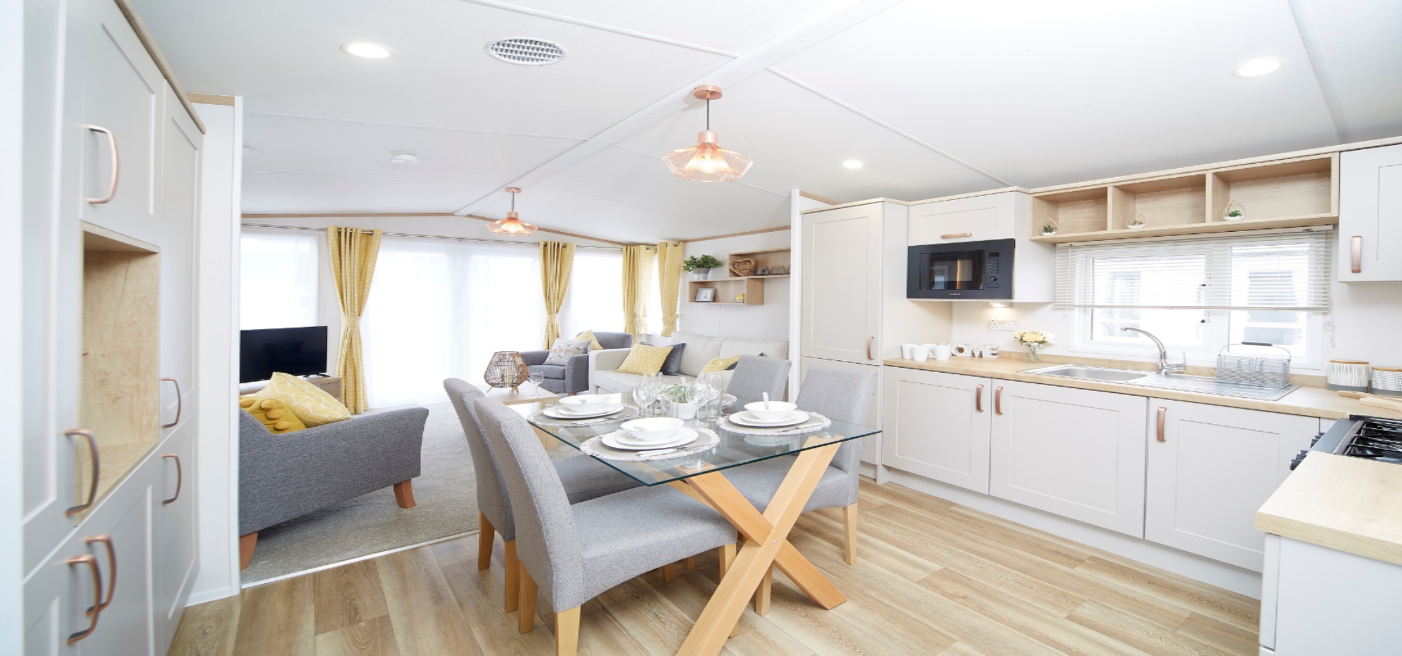 Kitchen and diner for caravan