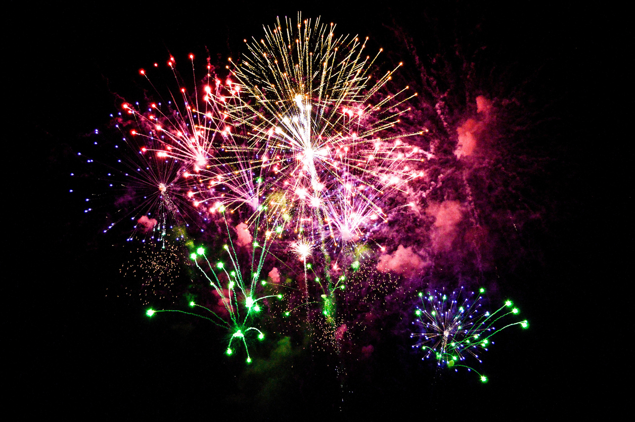 Bonfire night fireworks in Lancashire